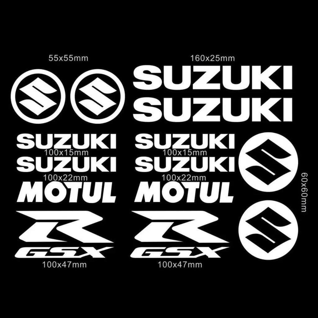 For Suzuki Motorcycle Decal Set Reflective Vinyl Helmet Emblem Kit for Gsxs 600 750 1000 Body Logo Stickers Vehicle Decor 1set
