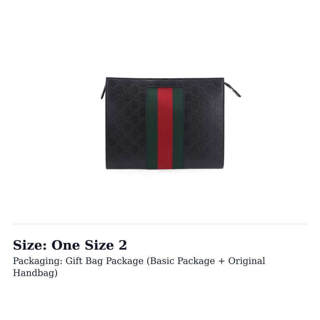 GUCCI Leather Clutch Men's Black 475316-CWCLN-1060