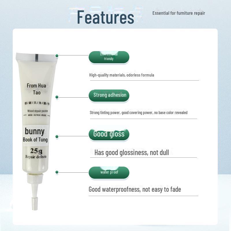 Bunny Repair Paste for Wood: Floor, Stairs, Door, and Light Cloth Paint Pen