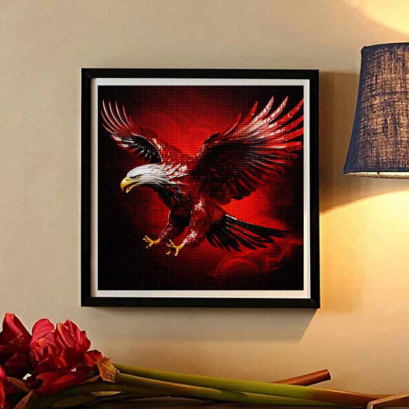 New Arrival 5D DIY Full Circle Diamond Painting "Red Flying Eagle" Embroidery Cross Stitch Home Decor Gift