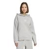 Womens/Ladies Glitter Logo Oversized Drawstring Hoodie