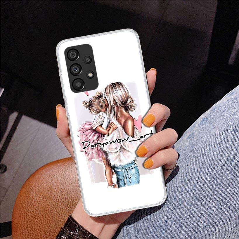 Mom Baby Girls Phone Case For Samsung Galaxy A17 A16 A15 A14 A13 A57 A56 A55 A54 A53 A37 A36 A35 A34 A33 A26 A25 A24 A23 Galaxy