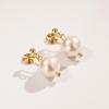 Stylish Cotton Pearl Dangle Earrings: French Retro Clip-Ons for Women