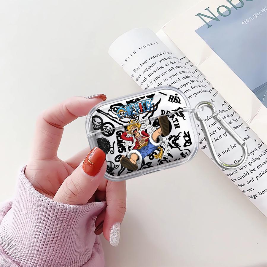 Case For Airpods 1 Pro2 Pro3 4 Pro 3 2 Clear Earphone Cases Cover O-One P-Pieces L-Luffy