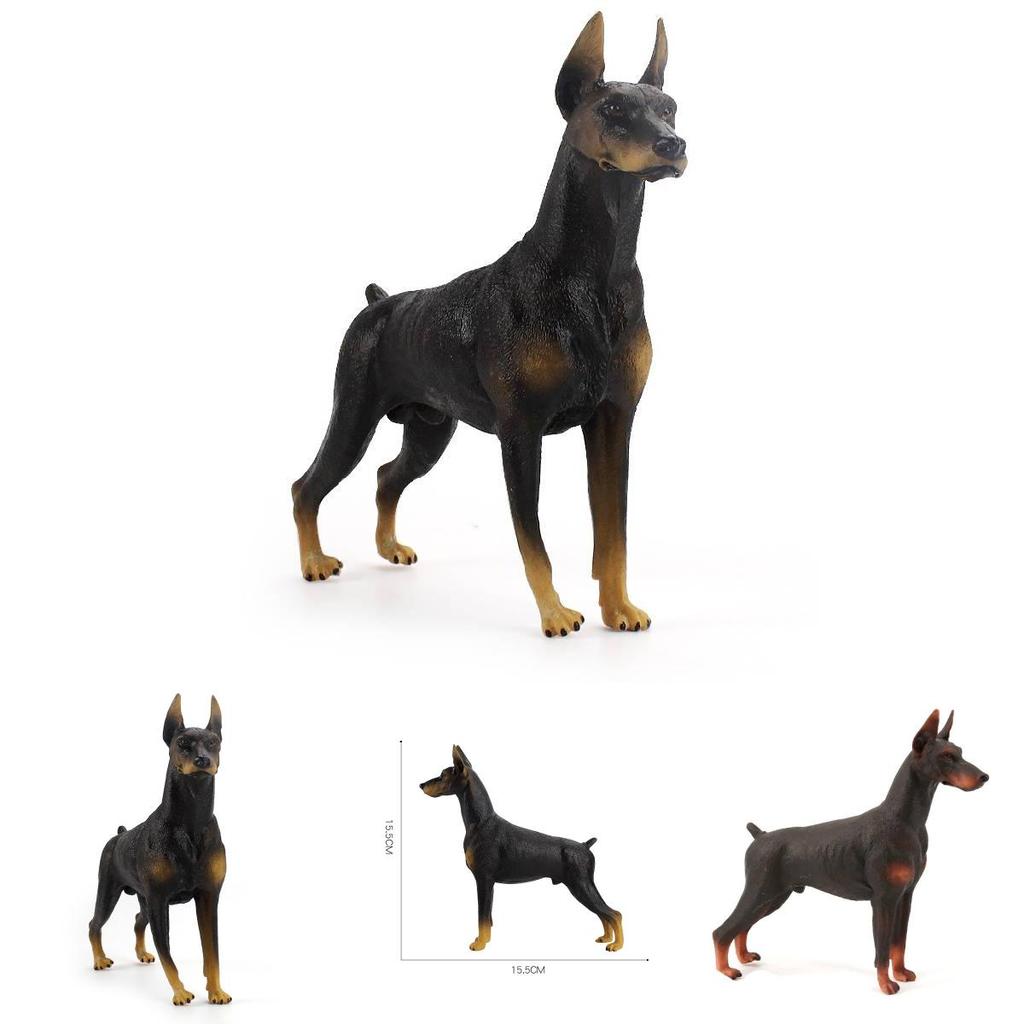 Pvc Toy Doberman Dog Model For Childrens Educational Farm And Animal Scene