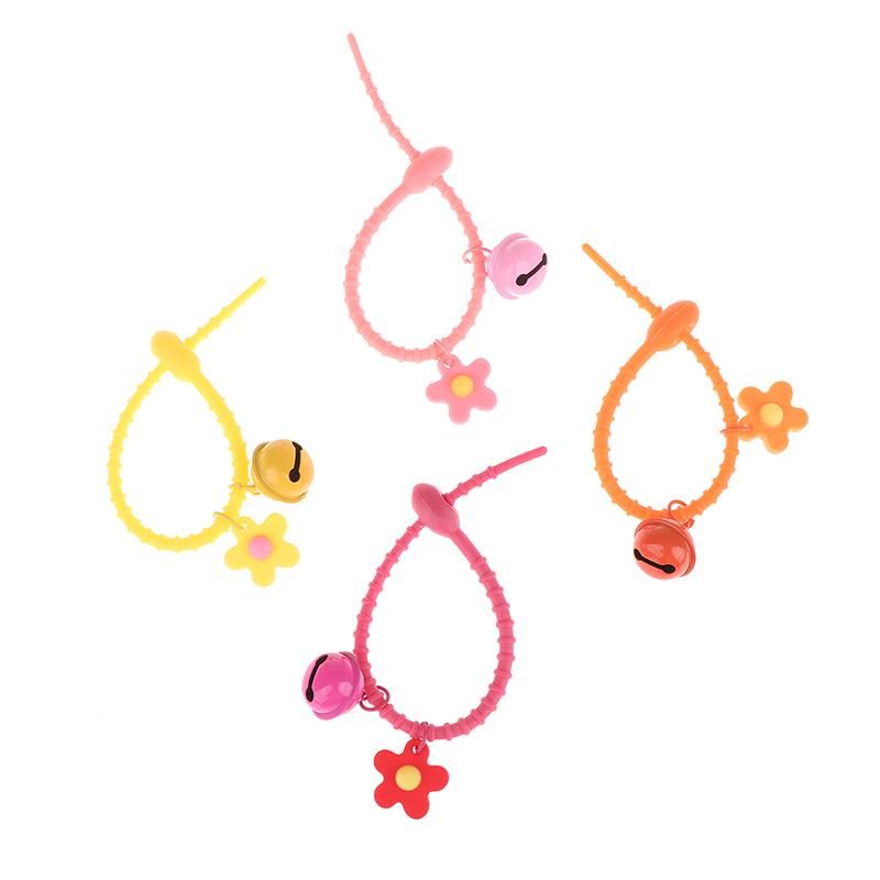 1Pc Sweet Candy Color Tadpoles Bell Keychain Silicone Floral Keyring For Girls Bag Pendant Car Key Ring Backpack Decoration