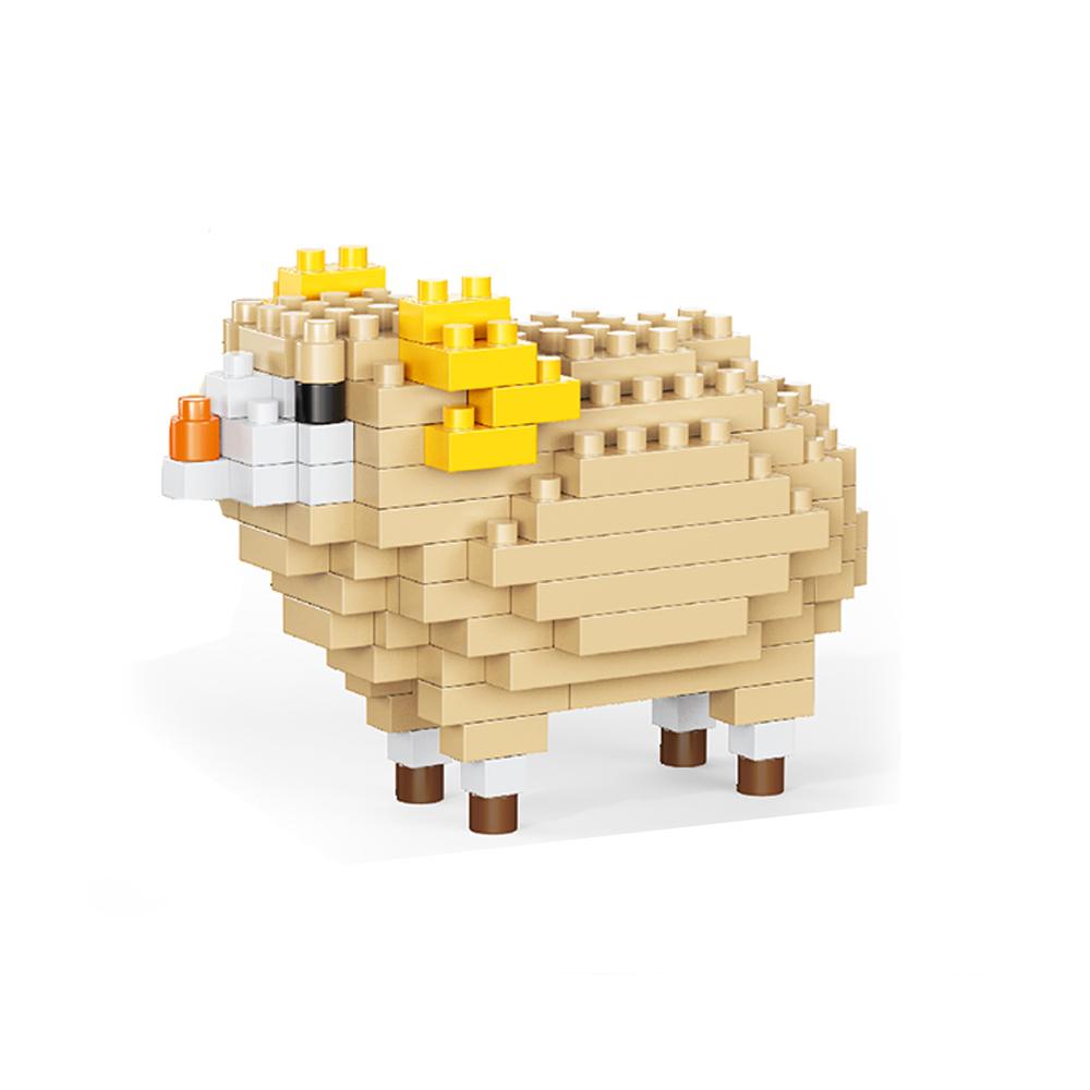 Crazy Animal Mini Toy Building Blocks - Sheep, Zebra, Cow, Camel, Alpaca DIY Stress Relief, Adorable Desktop Animal Decorations