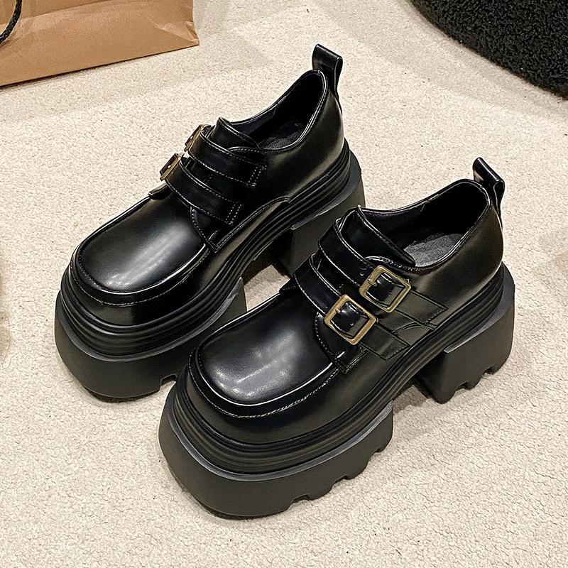 Modă 10CM Pantofi cu toc din piele pentru femei, adidași cu platformă, primăvară, tocuri pană pentru doamne, pantofi groși, damă, cu șireturi, talpă groasă, pantofi casual de mers