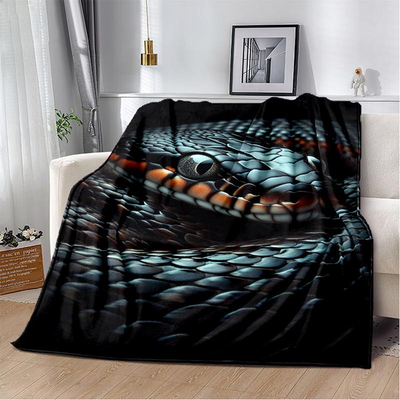 Gothic Snake Serpent Python Viper Blankets Soft Throw Blanket for Home Bedroom Bed Sofa Picnic Travel Office Cover Kids Gift
