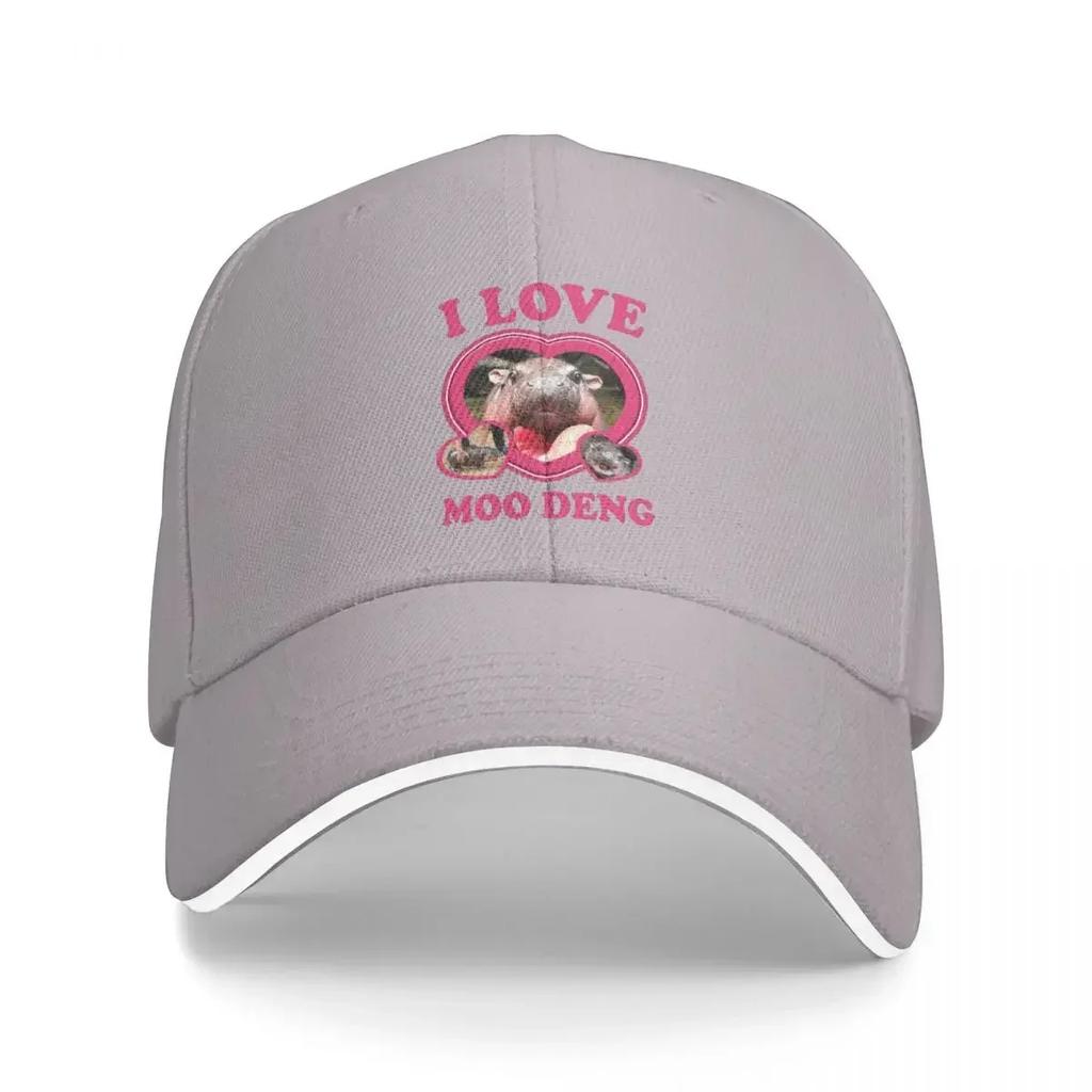 New I Love Moo Deng Baseball Caps Activities Snapback Hat Unisex Women Hats