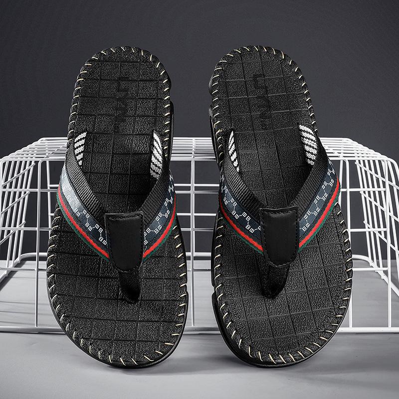 

Мужские модные нескользящие шлепанцы 2025: Летняя пляжная и уличная одежда 44