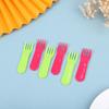 10Pcs Plastic Fruit Fork Mini Cartoon Children Fruit Fork Snack Cake Dessert Food Pick Toothpick Bento Lunches Party Decor