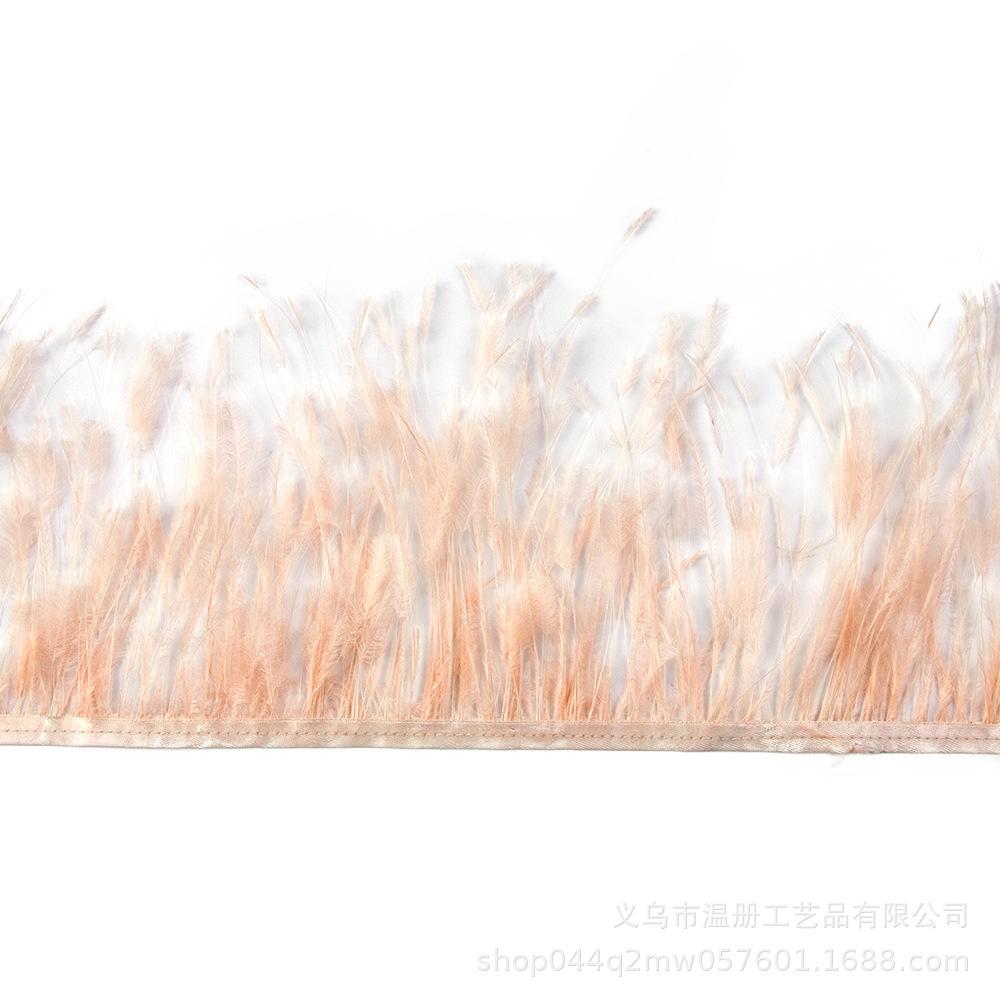 Feather 10-15Cm Burning Silk Ostrich Hair Cloth Edge Clothing Accessories Ostrich Multi-Color Cloth Edge Diy Material