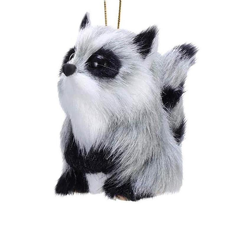 Plüsch-Weihnachtsbaum-Hängeornamente aus Kunstpelz, Waldtiere-Ornamente für Weihnachtsrucksack, Schlüsselanhänger-Dekoration