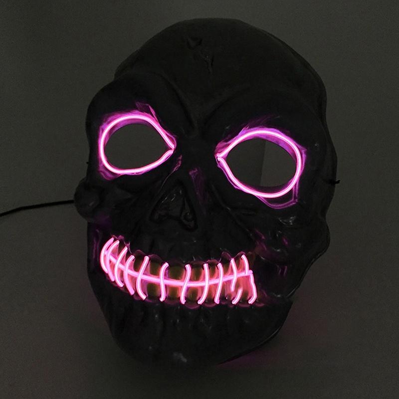 Premium Face Mask With Led Light Ideal For Halloween Dance Party Cosplay Decor