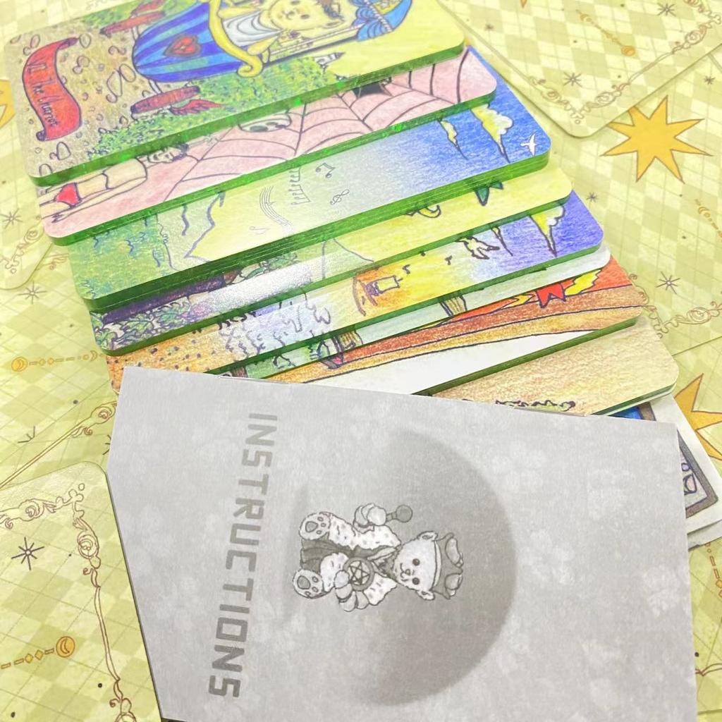 10.3x6cm Muppet Bear Tarot Gilded Green