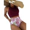 2024 Sexy Print High-Waisted Split Bikini Swimwear for Women