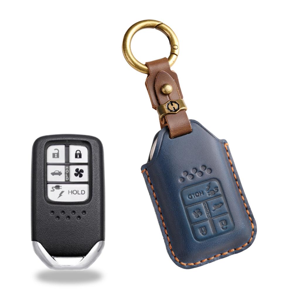 Retro Key Cover Is Suitable for Honda Key Bag CRV Lingpai XRV 10th Generation Civic Accord Crown Fit Leather.