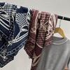 Retro red gray Pesley! Silk wool scarf women's winter warmth silk square scarf shawl scarf dual-purpose