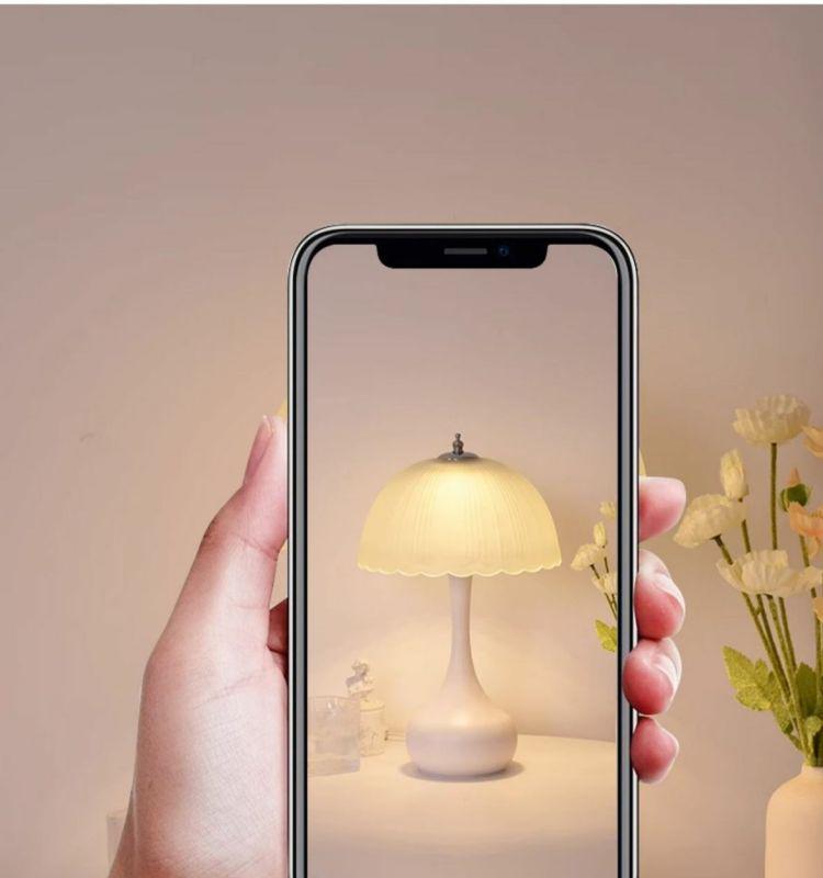 Nordic Minimalist Dimmable Glass Bedside Lamp: Modern, Warm, and Eye-Protecting