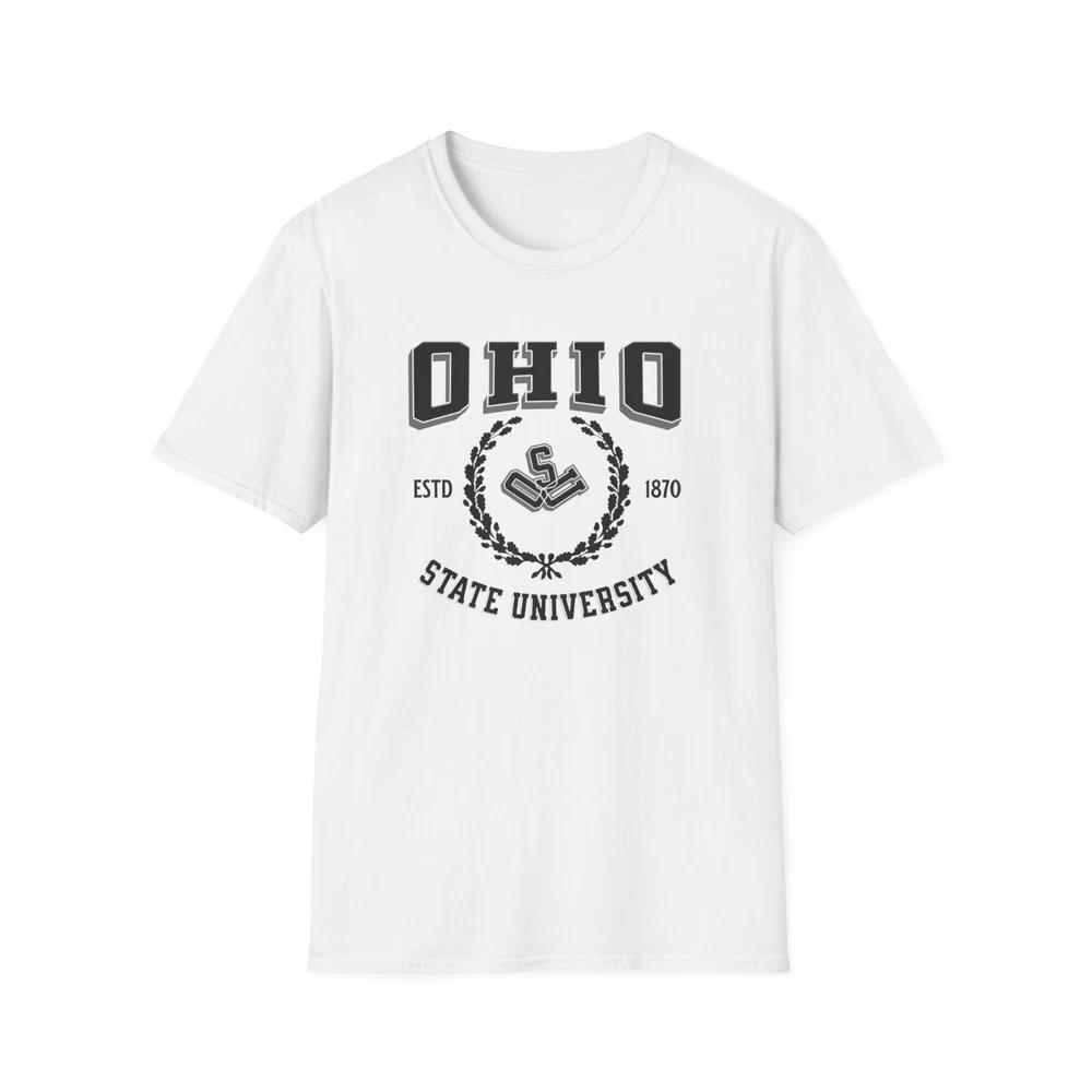 T-shirt Vintage Ohio Stile College Classica Maglietta Grafica Universitaria Unisex