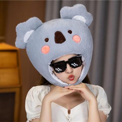 Plush Hat Pp Cotton Filled Elastic Soft Warm Winter Cosplay Animal Shape Headgear