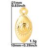 5pcs/Lot Real Gold Plated Sun Pendant Stainless Steel Charm For Jewelry Making Supplies Blank Pendants Base DIY Stone Rhinestone