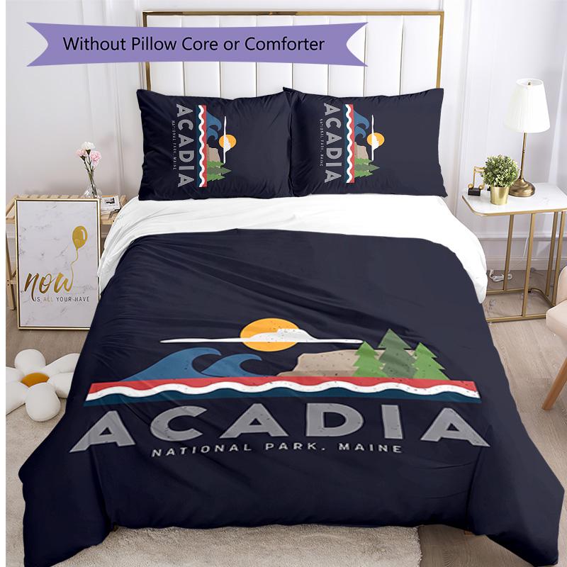 Yellowstone Printed 3PCS Bedding Set Soft Breathable Duvet Cover Pillowcases Set Washable Bedroom Decor Home Gift