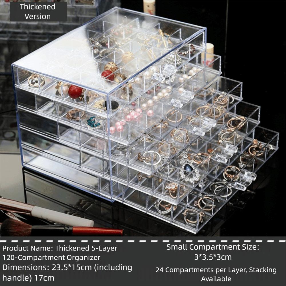 

Transparent Jewelry Organizer High-capacity Multi-layer Box Earring Holder Organizer Craft Storage Upgrade