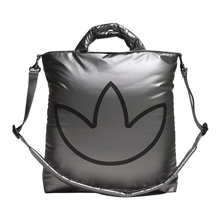 New Adidas Originals Polyurethane Shoulder Bag Crossbody Bag Handbag Regular Unisex Silver Gray JW1714