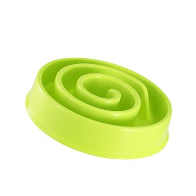 Dog Feeding Bowl Pet Prevent Choking Slow Feeder Anti-Bloat Eating Habit Training Bowl PP Dish Pet Dog Supplies