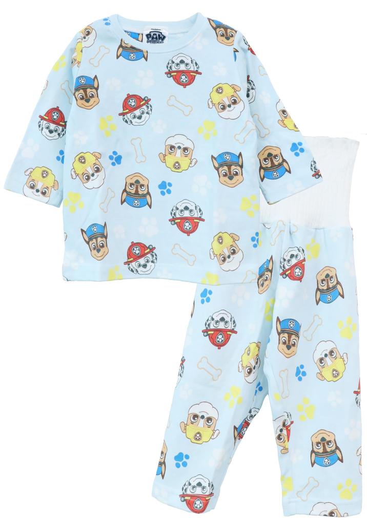 Kaitak Family Paw Patrol Kids' Baby Pajamas, Long Sleeves with Belly Warmer, Spring/Autumn, 80cm X 90cm (80cm, Sax)