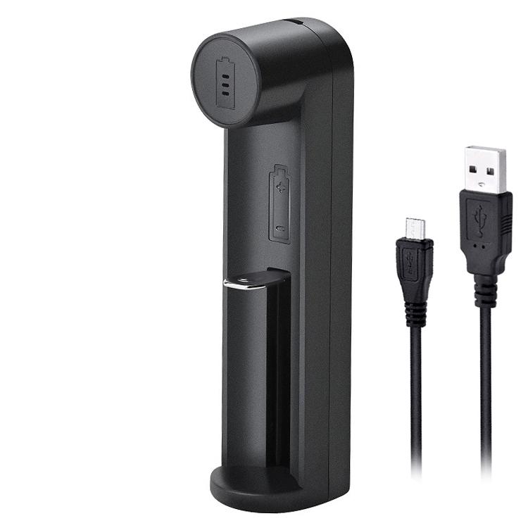18650 Battery Charger 1 Slot Rechargeable Batteries USB Universal Smart Quick Charging for 14500 16650 14650 18500 Accessories