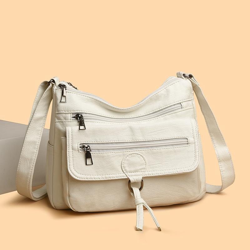 Large Capacity Retro Multi-layer Small Square Bag Women's Shoulder Crossbody Bag