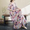 Literary Aging New Floral Vacation Style Travel Round Neck Long Sleeve Dresses
