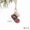 New Christmas Painted Resin Santa Claus Heart Pendant Retro Style Christmas Tree Imitation Ceramic Decoration navidad 2025