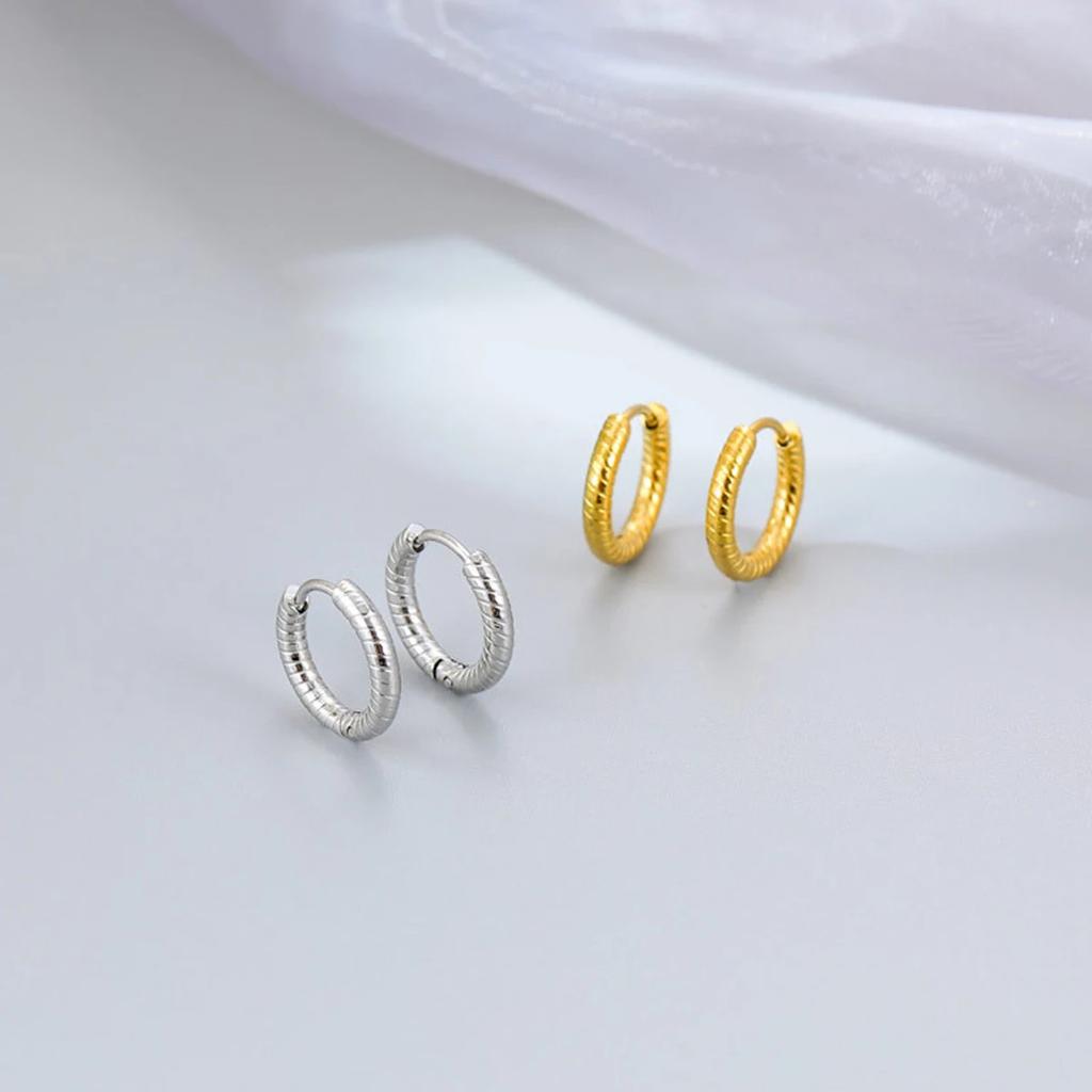 1Pair Stainless Steel Hoop Earrings Women Gold Small Earrings Girl Jewelry Pendientes Mujer Aretes Cartilage Piercing