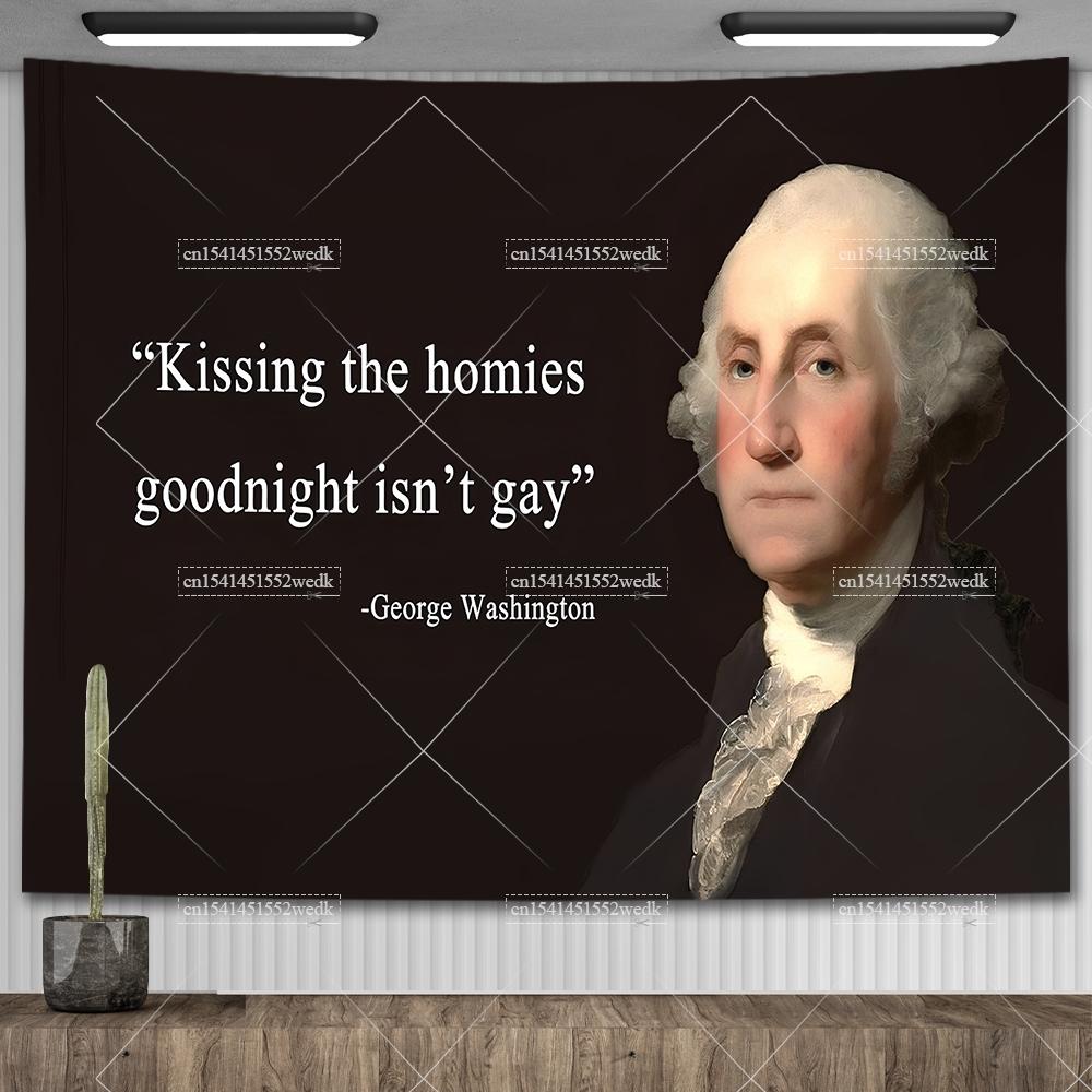 Chief Gandhi Flag Quote Banner Wall Decor Tapestry Gandhi's Trap House Meme Tapestry Aesthetic Yoga Mats Bedroom Decoration