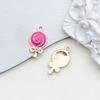 1pcs Rose Red Oil Drop Pendant Through The Alloy Earrings Diy Handmade Homemade Accessories Materials Multiple Styles
