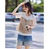 Petite Fake Two-Piece Layered Short Sleeve T-shirt