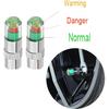 12Pcs Car Tire Pressure Monitor Valve Stem Cap Sensor Indicator, 2.4Bar 36PSI Pressure Monitor Tire Valve Stem Caps With 3-Color Eye Alert For Cars,