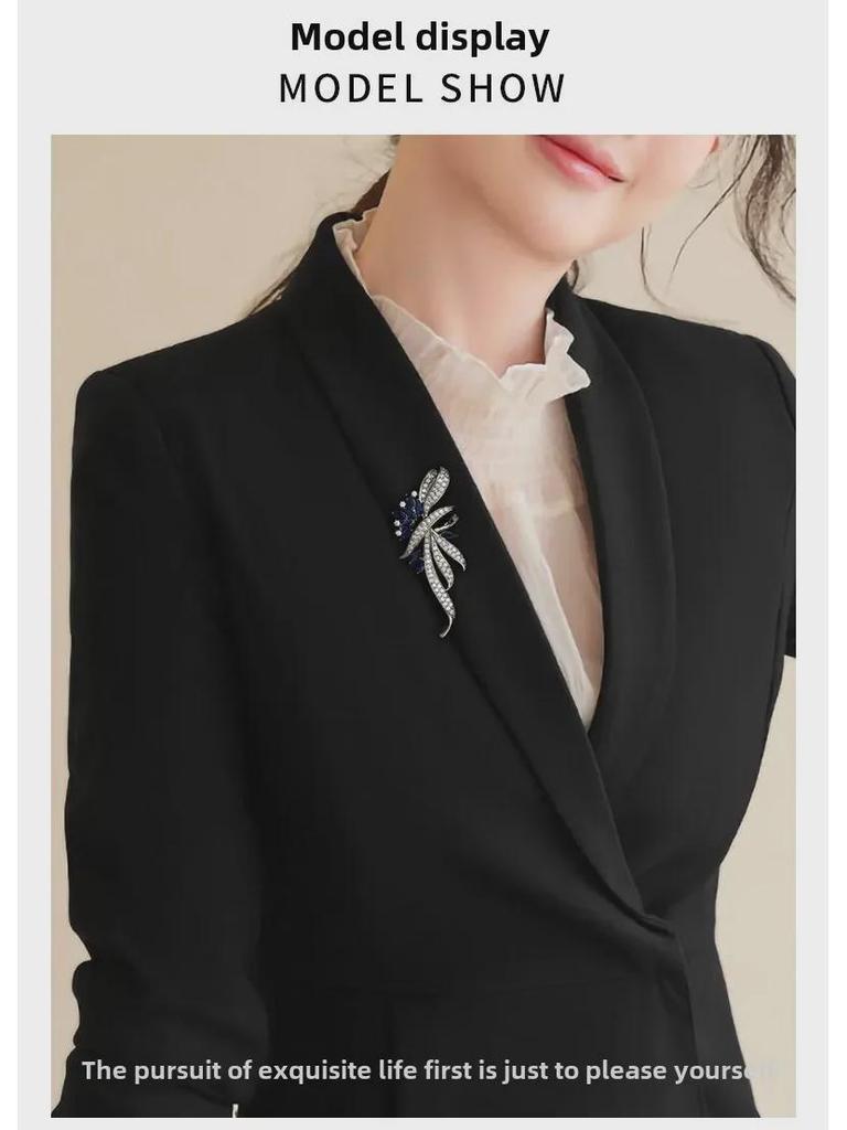 Luxurious Zircon Flower Bow Brooch: Stylish & Versatile Pin