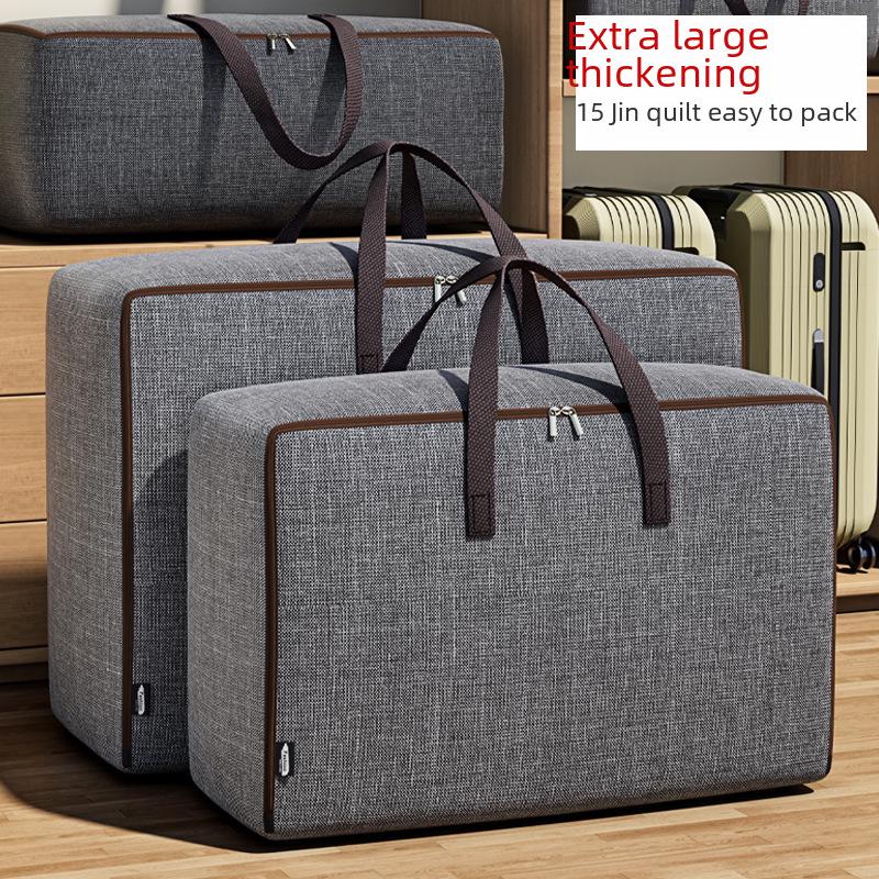 Durable Waterproof Oxford Cloth Quilt Storage Bag - Large Oversized Luggage & Dorm Organizer
