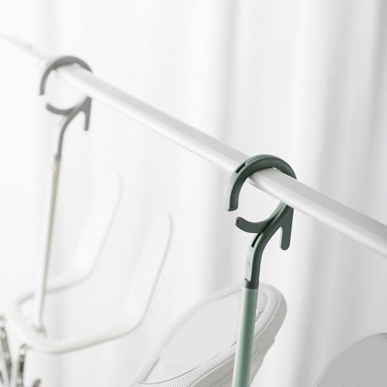 Rotating Double Hooks Windproof Anti-skid Household Shoe Drying Rack Hanger