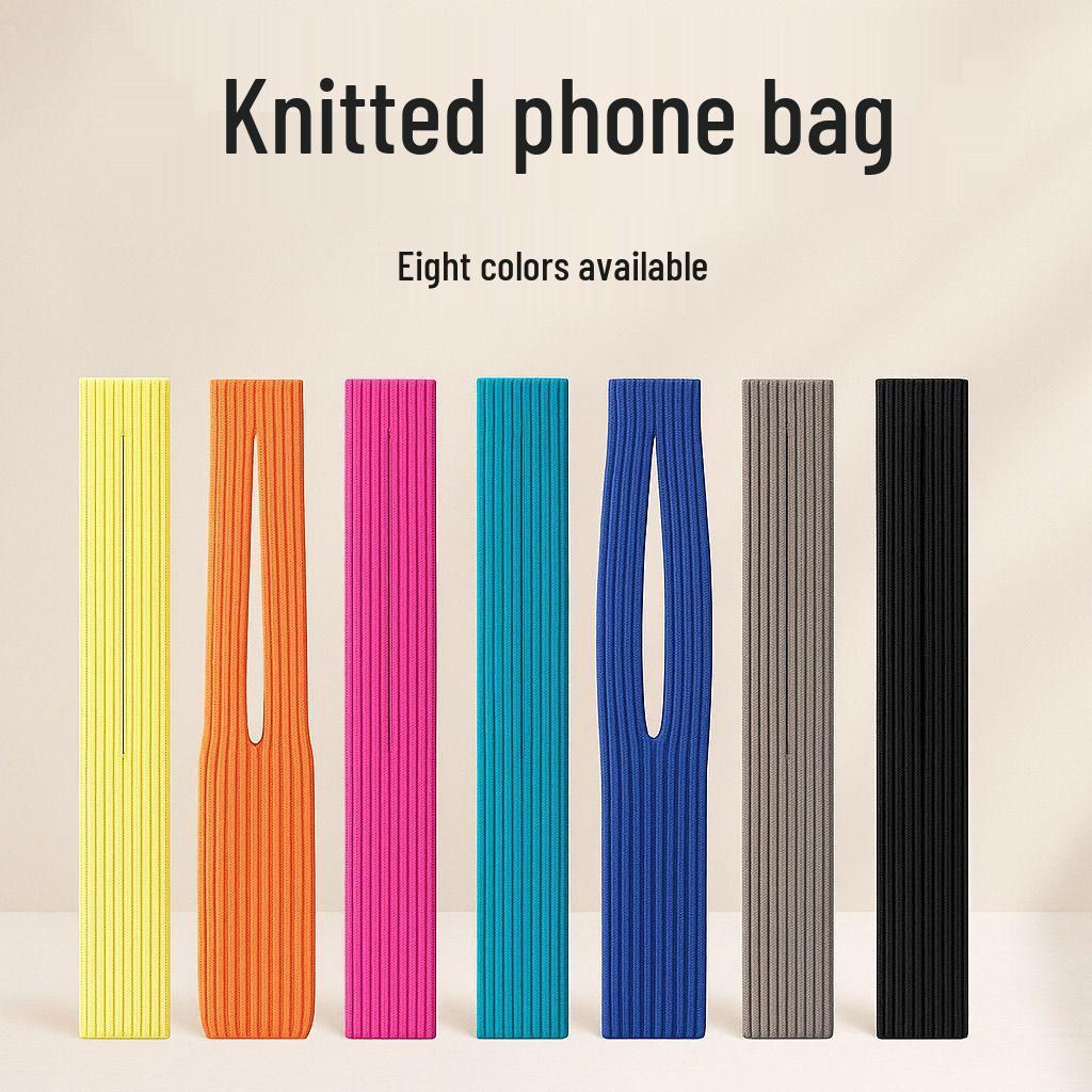 80CM Knitted Mobile Phone Shoulder Bag - Fashionable and High-Grade Accessory