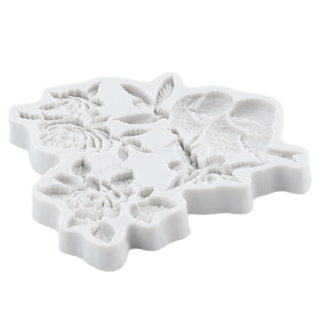 Magpie Silicone Mold Flower Twigs Fondant Molds Cake Decorating Tools Cupcake Topper Candy Resin Clay Chocolate Gumpaste Mold