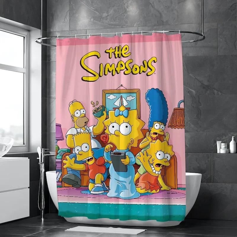 PO01 Shower Curtains for Bathroom Accessories Simpsones Waterproof Shower Curtain Bath Bedrooms the Home Fabric Shade Opaque Pr