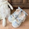 Gothic Sweet Lolita Heels for Women Chunky Platform Bowknot Buckle Strap Pumps Fashion High Heels Lace Mary Jane Shoes