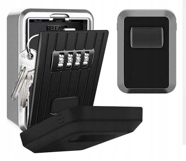 Mini Safe Key Box Cards Strong Compartment For Wall Code Code