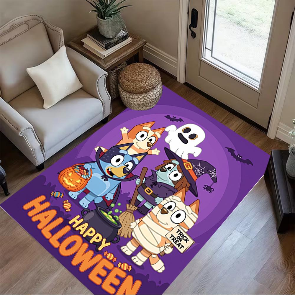 Halloween Costume Parade Area Rug Suitable for Playrooms Game Room Dining Room Hallway Anti-slip Rug Office Home Decor Wedding Party Gift